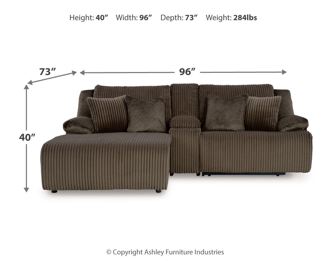 3-Piece Reclining Sectional