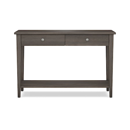 2-Drawer Sofa Table with Fixed Shelf