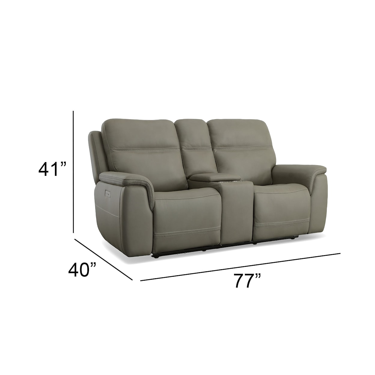 Flexsteel Latitudes - Sawyer Power Reclining Console Loveseat