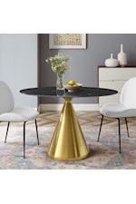 Modway Tupelo 42" Oval Marble Dining Table