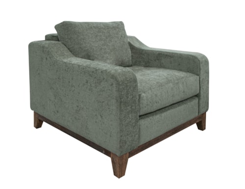 Transitional Armchair with Throw Pillow