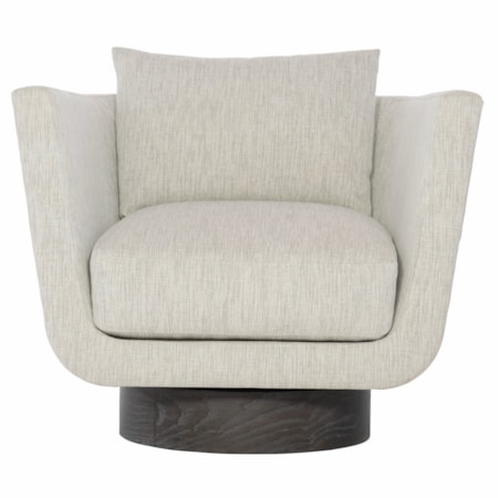 Gemma Leather-Fabric Swivel Chair