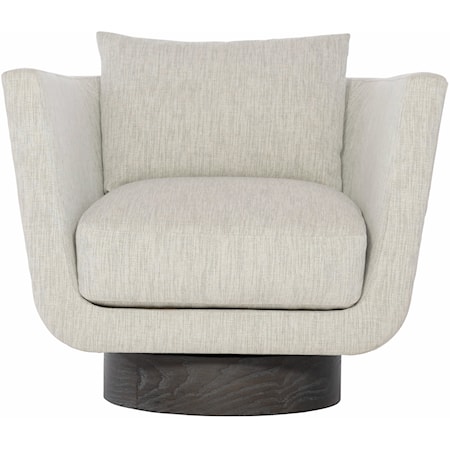 Gemma Leather-Fabric Swivel Chair