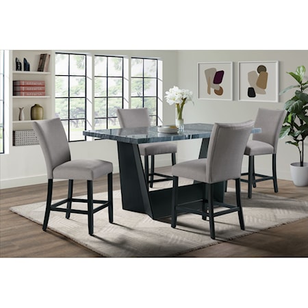 Contemporary 5-Piece Counter Height Dining Set