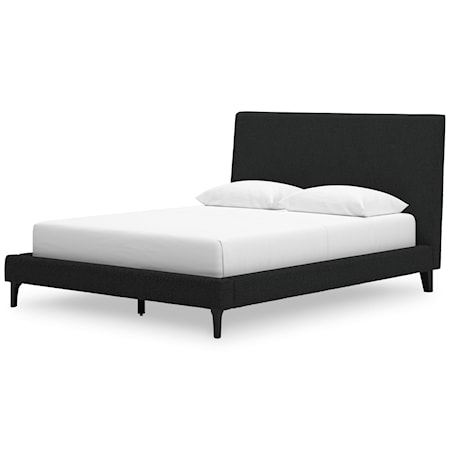 Queen Upholstered Bed With Roll Slats