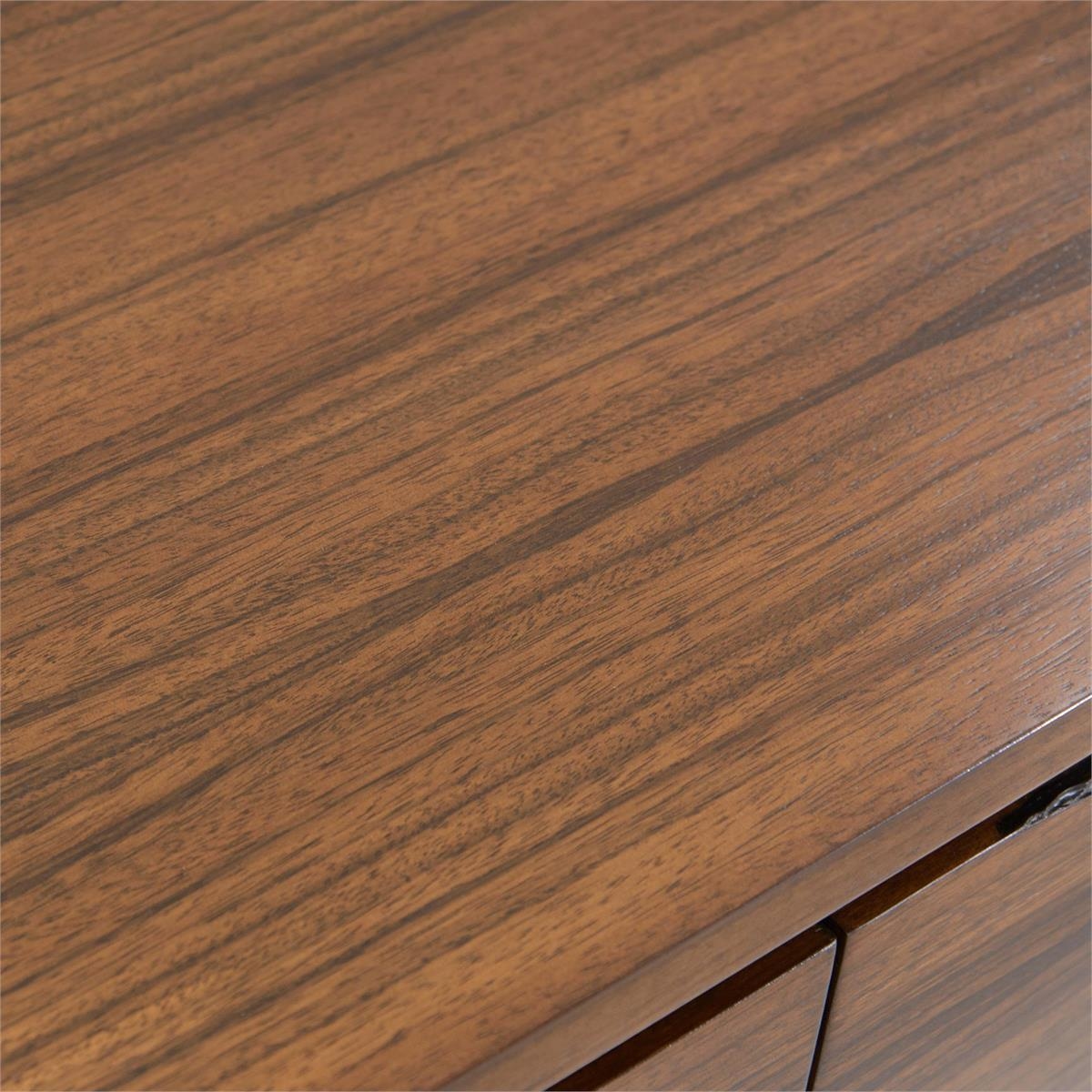 John-Richard Furniture Wooden 4-Door Ovate Credenza