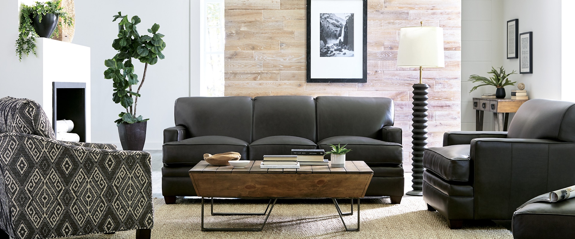 Leather Living Room Group