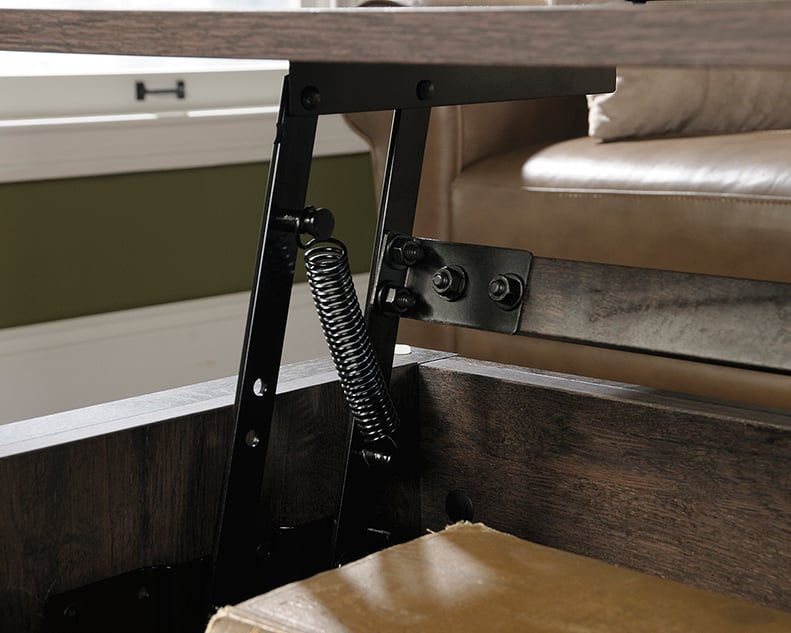 Sauder Carson 420421 Rustic LiftTop Coffee Table with Lower Storage Shelves Westrich