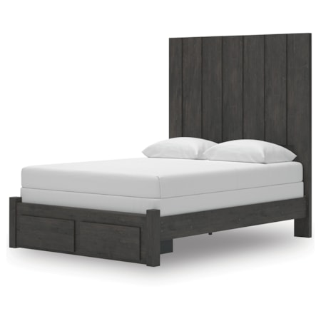 Queen Panel Storage Bed