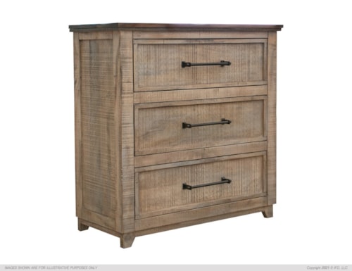 Farmhouse 3-Drawer Bedroom Chest