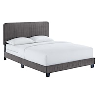 Channel Tufted Performance Velvet Twin Bed