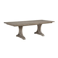 Transitional Trestle Table with 20" Leaf