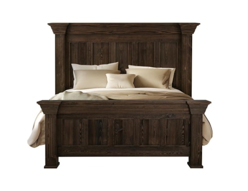 Transitional King Panel Bed