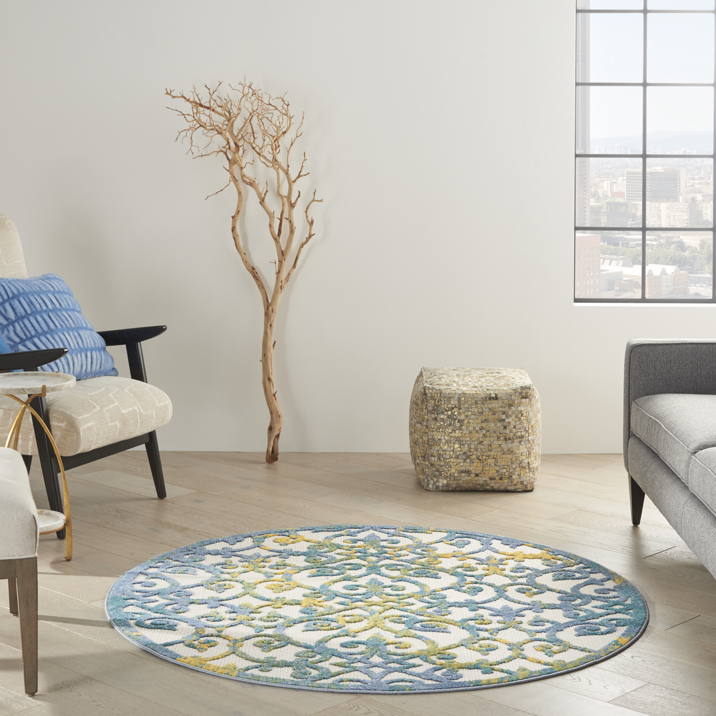 Nourison Aloha 5'3" Round  Rug