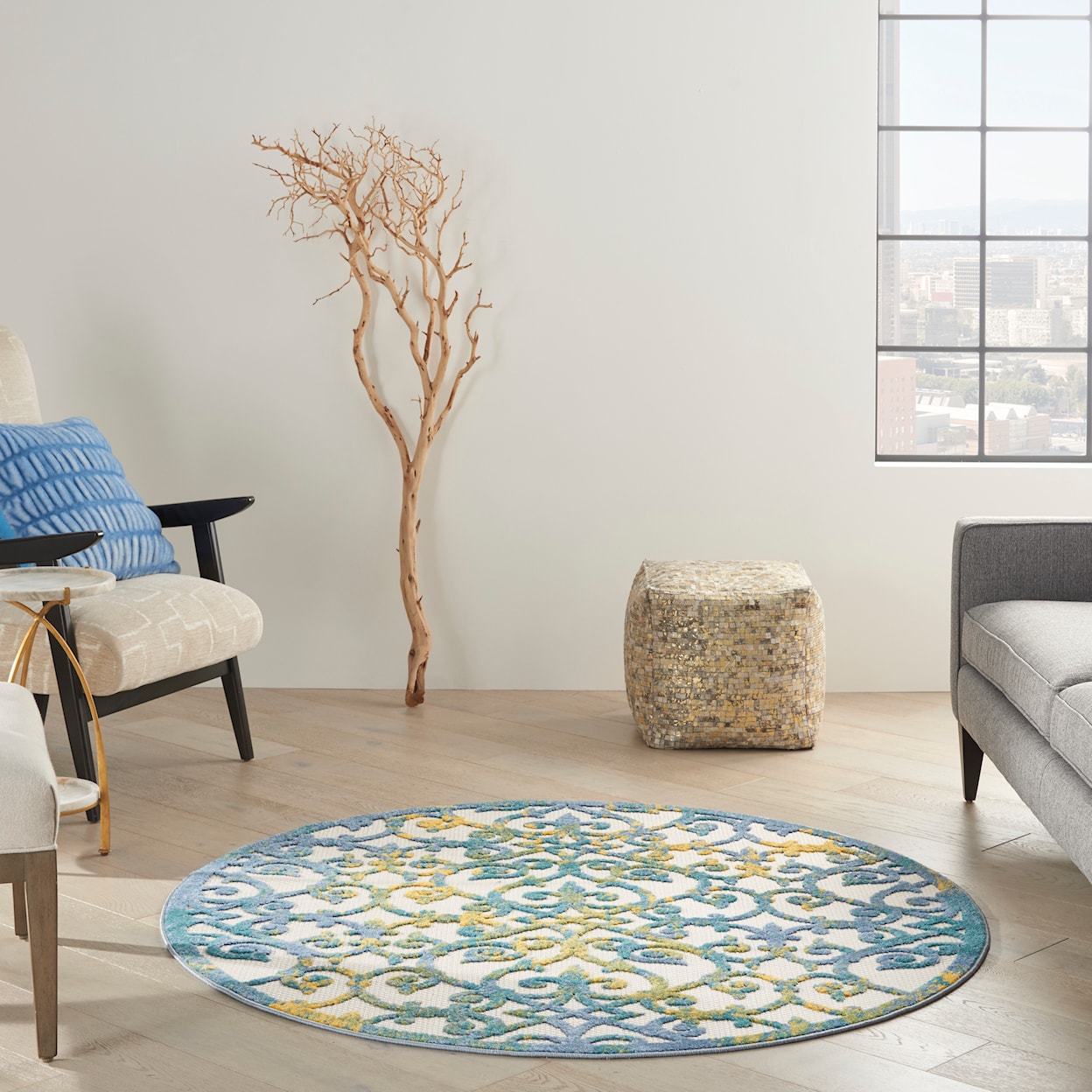 Nourison Aloha 4' Round  Rug