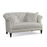 Traditional Loveseat with Tufted Back