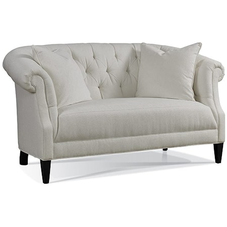 Traditional Loveseat with Tufted Back
