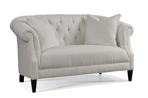 Traditional Loveseat with Tufted Back