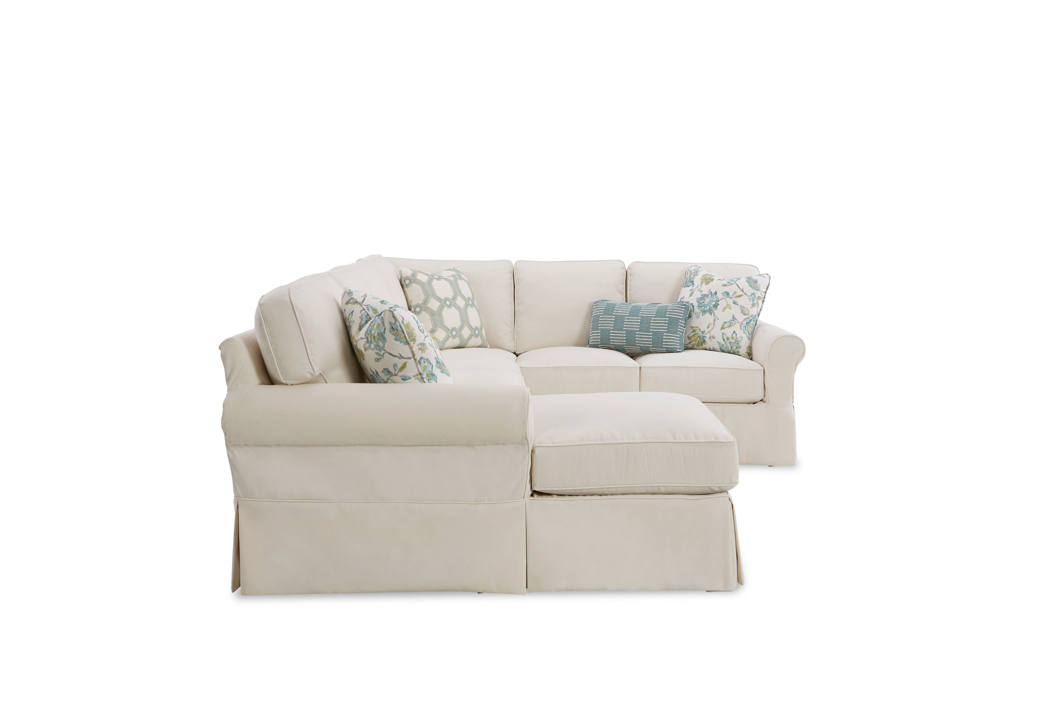 3-Pc Slipcover Sectional Sofa w/ LAF Chaise