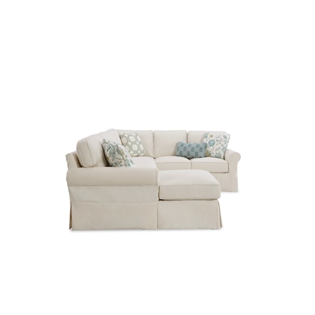 3-Pc Slipcover Sectional Sofa w/ LAF Chaise