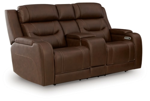 Power Reclining Loveseat With Audio Seating
