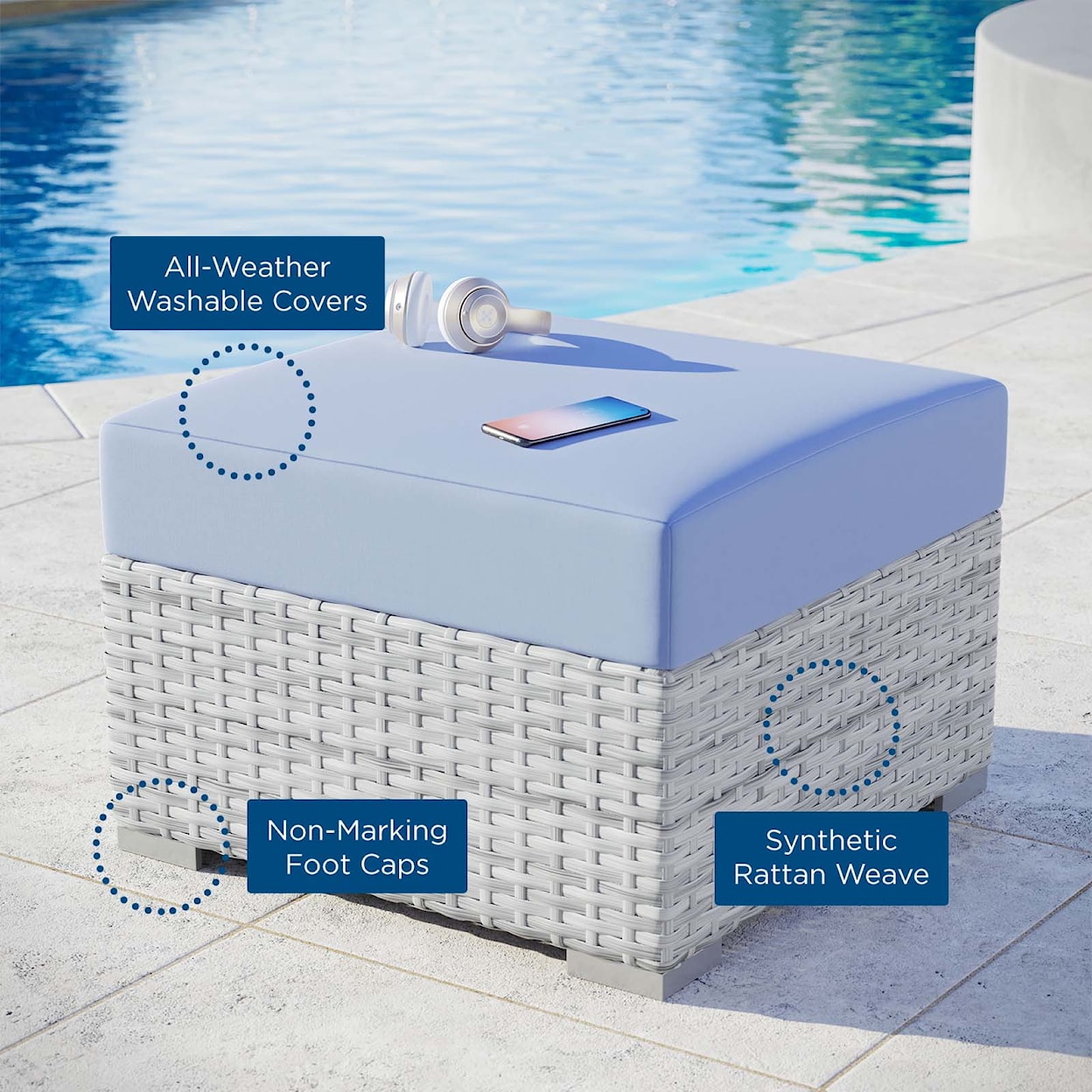 Modway Convene Outdoor Ottoman