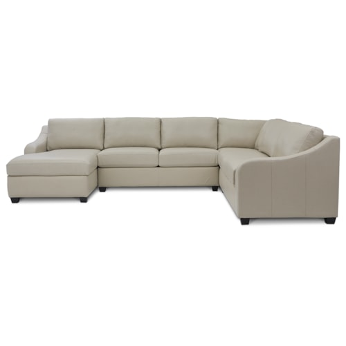 Transitional 4-pc. L-Shape Sectional Sofa with Storage Chaise