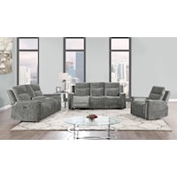 Transitional Power Reclining Sofa/Power Console Reclining Loveseat/Power Recliner