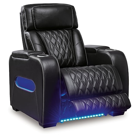 Power Recliner with Adj Headrest