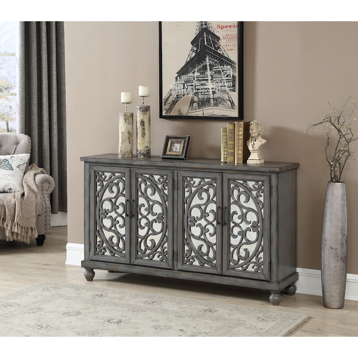 C2C C2C Accents 4-Door Credenza