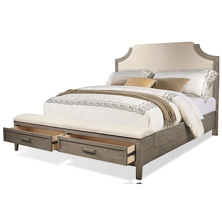 Queen Upholstered Storage Bed