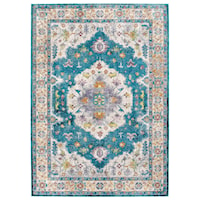 Anisah Distressed Floral Persian Medallion 8x10 Area Rug