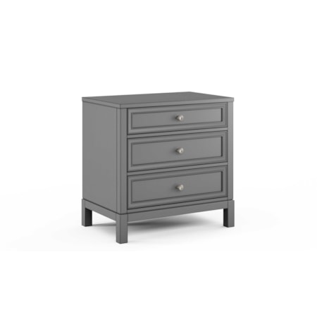 3-Drawer Wide Nightstand