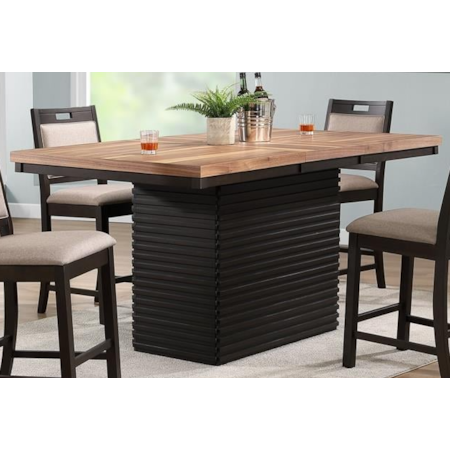 Pedestal Counter Height Dining Table