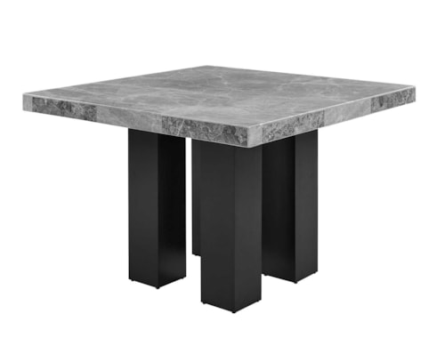 Contemporary 54" Square Marble-Top Counter Table