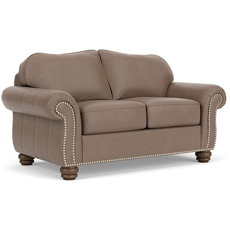 Traditional Love Seat with Nailhead Trim