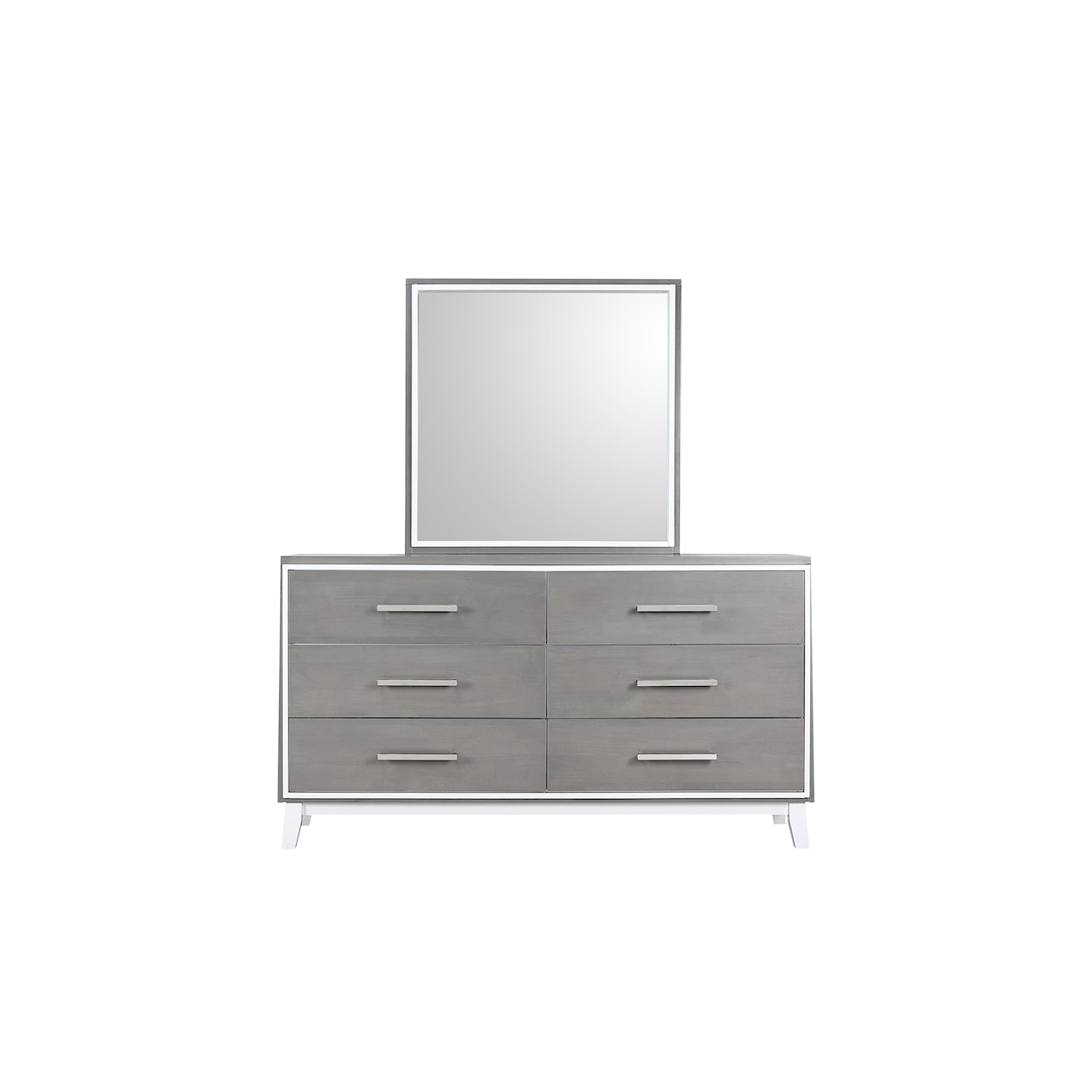 New Classic Furniture Zephyr Dresser & Mirror Set