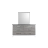 Contemporary Dresser & Mirror Set