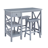 Transitional Counter Height Dining Set with 2 Stools