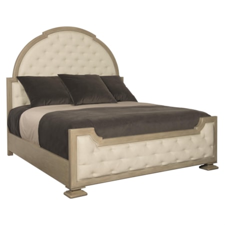 Customizable King Upholstered Panel Bed