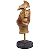 Moe's Home Collection Sculptures Golden Mask On Stand