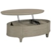 American Drew Milan 2-Drawer Oval Lift Top Coffee Table