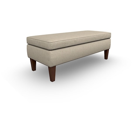 Casual Bench Style Cocktail Ottoman with Lift Top Storage