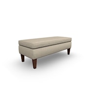Casual Bench Style Cocktail Ottoman with Lift Top Storage