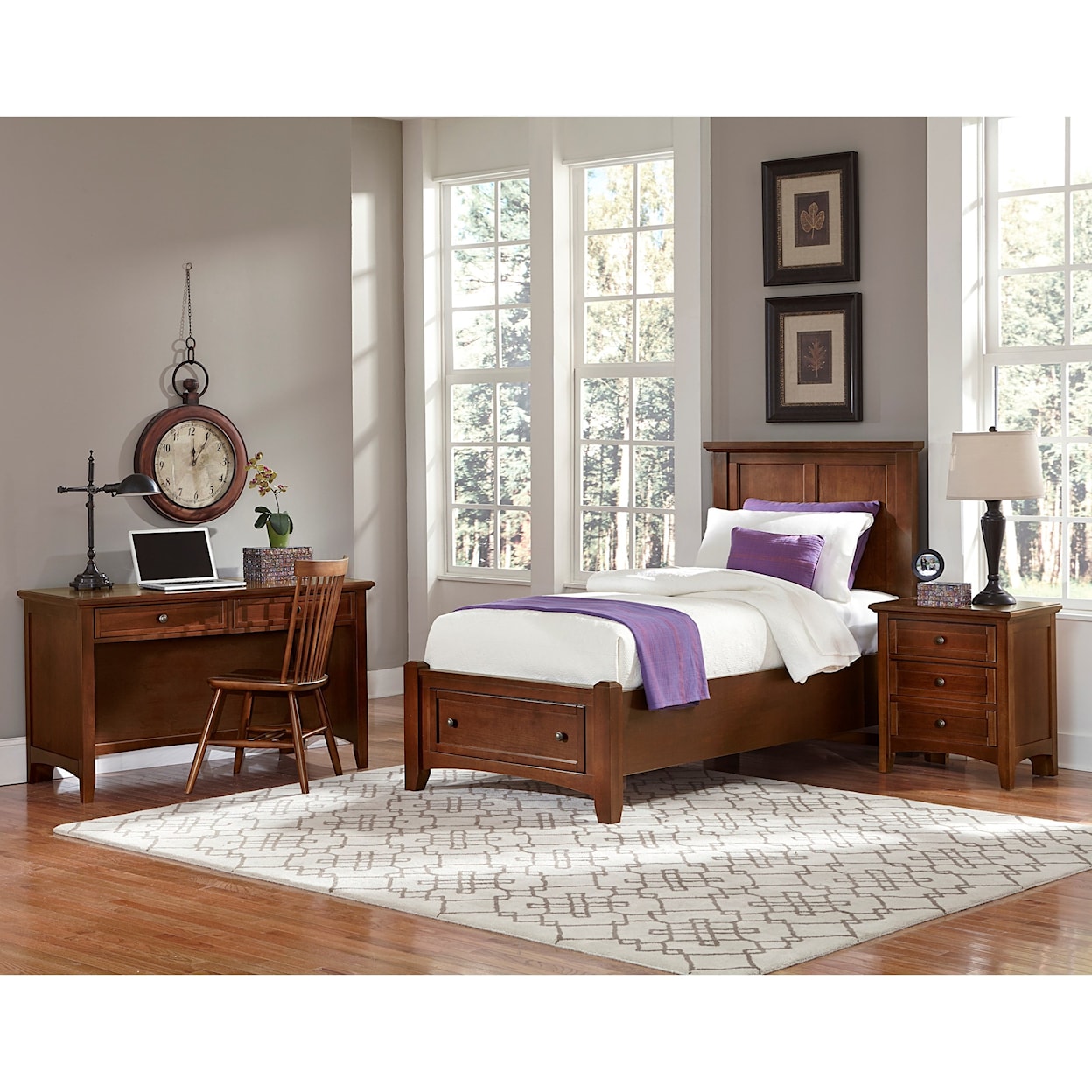 Vaughan Bassett Bonanza Twin Mansion Storage Bed