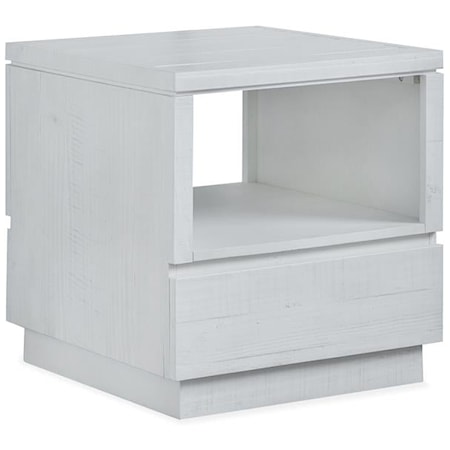 1-Drawer Rectangular End Table