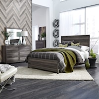 Contemporary 4-Piece King Panel Bed Set