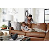 Bravo Furniture Trafton Leather Chaise Sofa w/ USB Port & Wood Feet