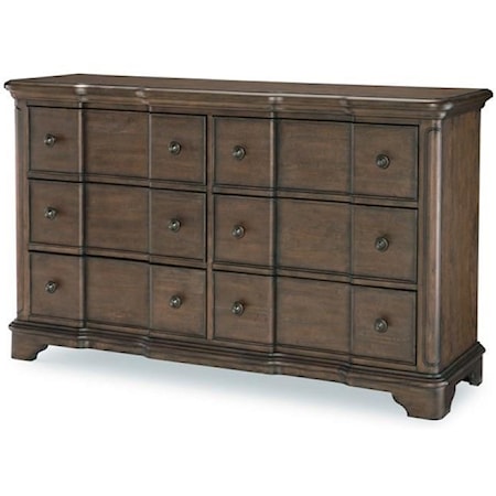 Transitional 6-Drawer Dresser