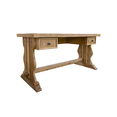 Rustic Desk with Two Drawers